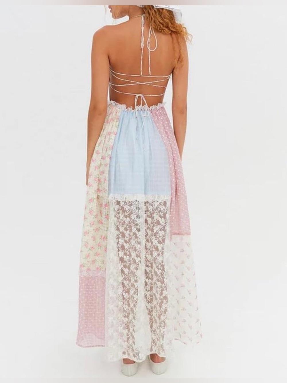 Patchwork CottageCore Dress - image 13